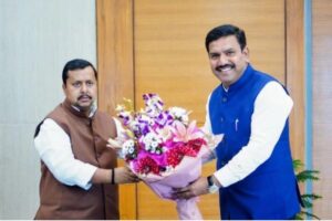 ಬಿಜೆಪಿ ರಾಷ್ಟ್ರೀಯ ಅಧ್ಯಕ್ಷ ನಿತೀನ್​ ನವೀನ್​ರನ್ನು ಭೇಟಿಯಾದ ಬಿ ವೈ ವಿಜಯೇಂದ್ರ